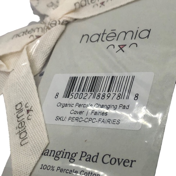 Natemia Organic Percale Changing Pad Cover -FAIRIES - Picture 2 of 8